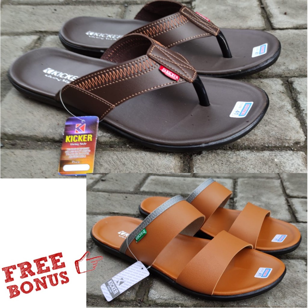Sandal Pria Sandal Jepit Sandal Kulit Sandal Import Sandal Slop Sandal Murah Original Beli 1Gratis 1-05 CK