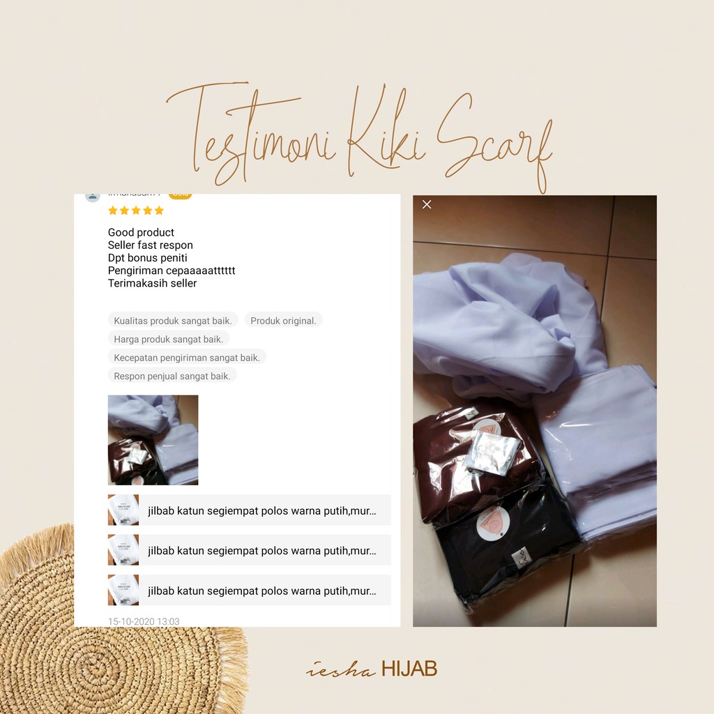 jilbab segiempat kiki scraft bahan katun warna pink salem mudah dibentuk,tudak kusut,nyaman,murah-7