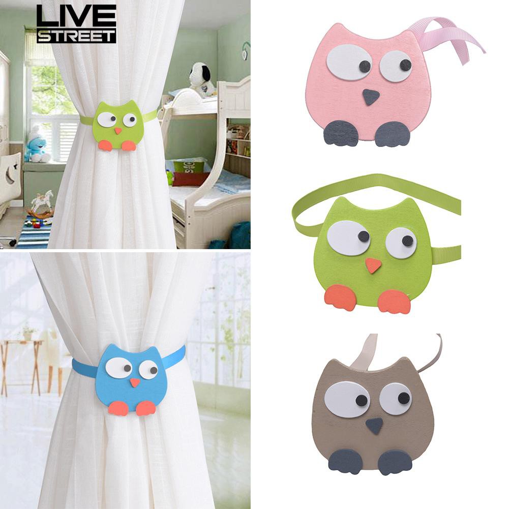 Tirai Magnetik Desain Kartun Burung Hantu Lucu Untuk Dekorasi