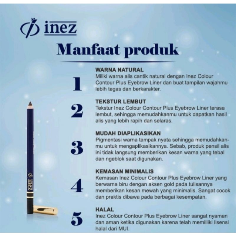 Inez Eyebrow Pencil/Eyebrow Liner/Pensil Alis Inez