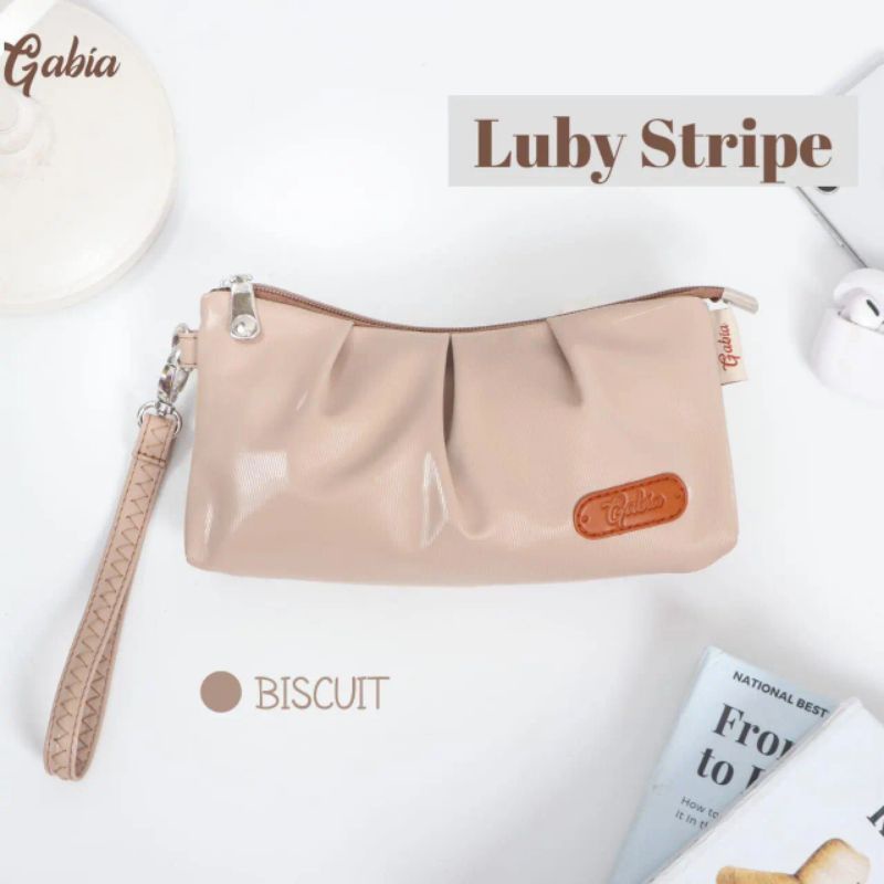 POUCH LUBY STRIPE BY GABIA BAHAN ANTI AIR / DOMPET TAS LUBY