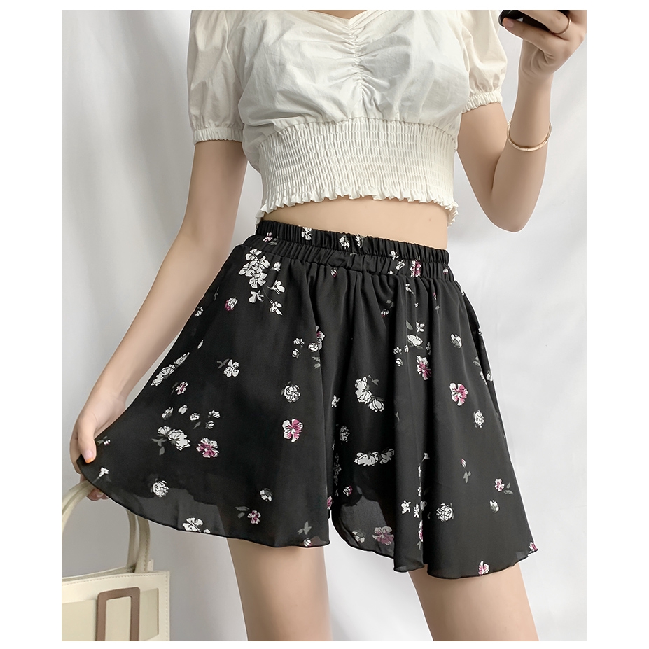  Celana  Panjang Model Longgar Motif Print Bahan  Sifon  Untuk 