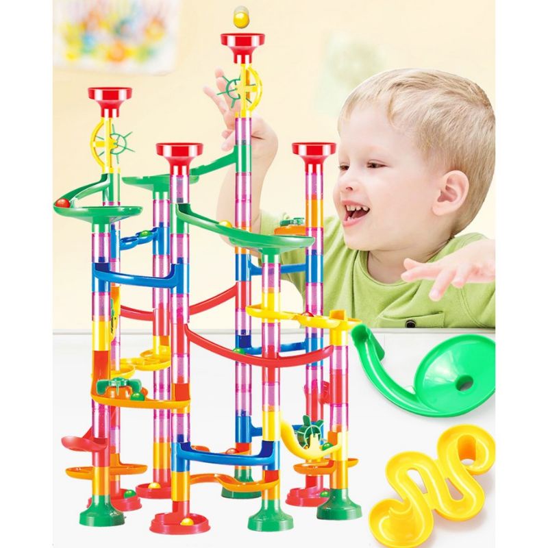 105pcs Marble Run Adventure Mainan Rail Bola Pertualang