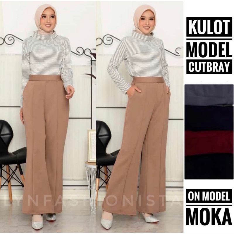 LYNFASHIONISTA-KULOT HIGHWAIST JUMBO ALLSIZE BIGSIZE/KULOT CUTBRAY MURAH/SCUBA PANTS BASIC PREMIUM MELAR STRETCH