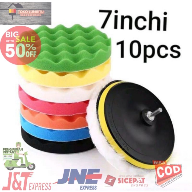 spon poles 7inch / pad poles 7" / busa wool poles mobil motor set 10pcs