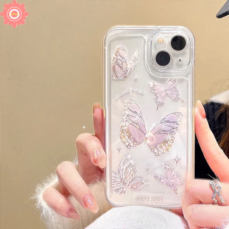 Fantasy Butterfly Case Transparan Motif Angel Eyes Untuk IPhone 7 8 Plus 13 11 12 Pro MAX 6 6s 7 Plus 8 Plus XR X XS MAX