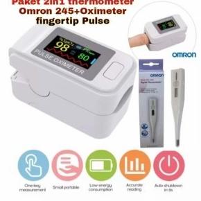 Paket Oximeter Termometer Thermometer Omron Oxymeter Pulse Fingertip