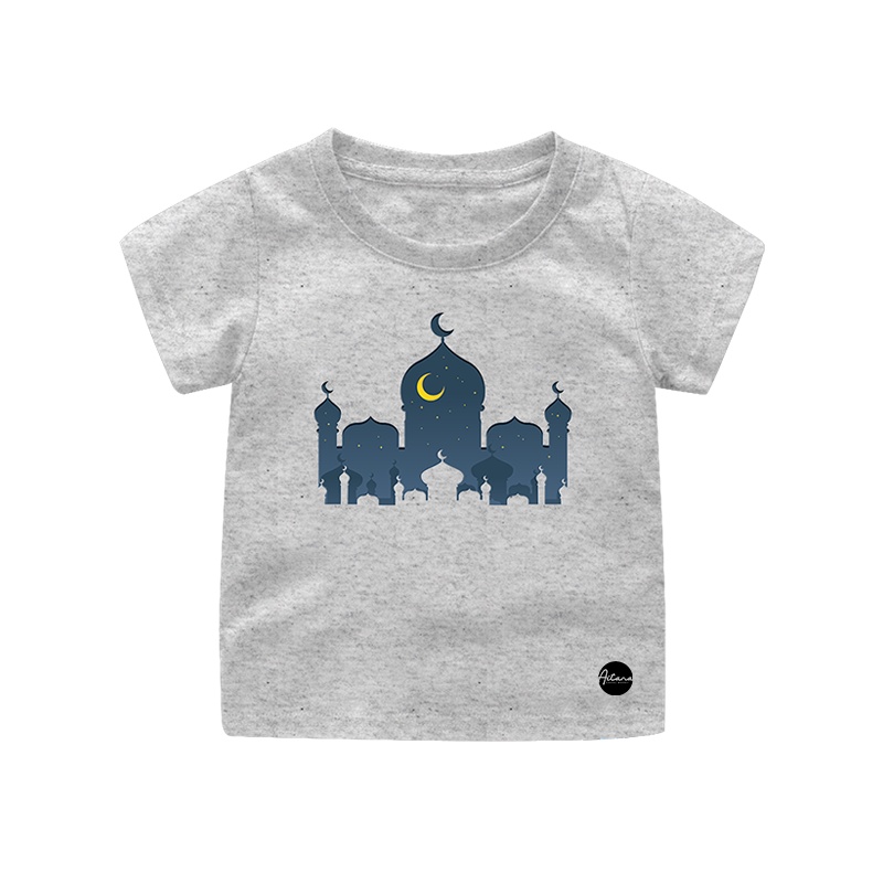 Aitana - Baju Kaos Muslim Tema Night In Masjid Untuk Bayi Anak Remaja Dewasa Bahan Katun Combed 30s