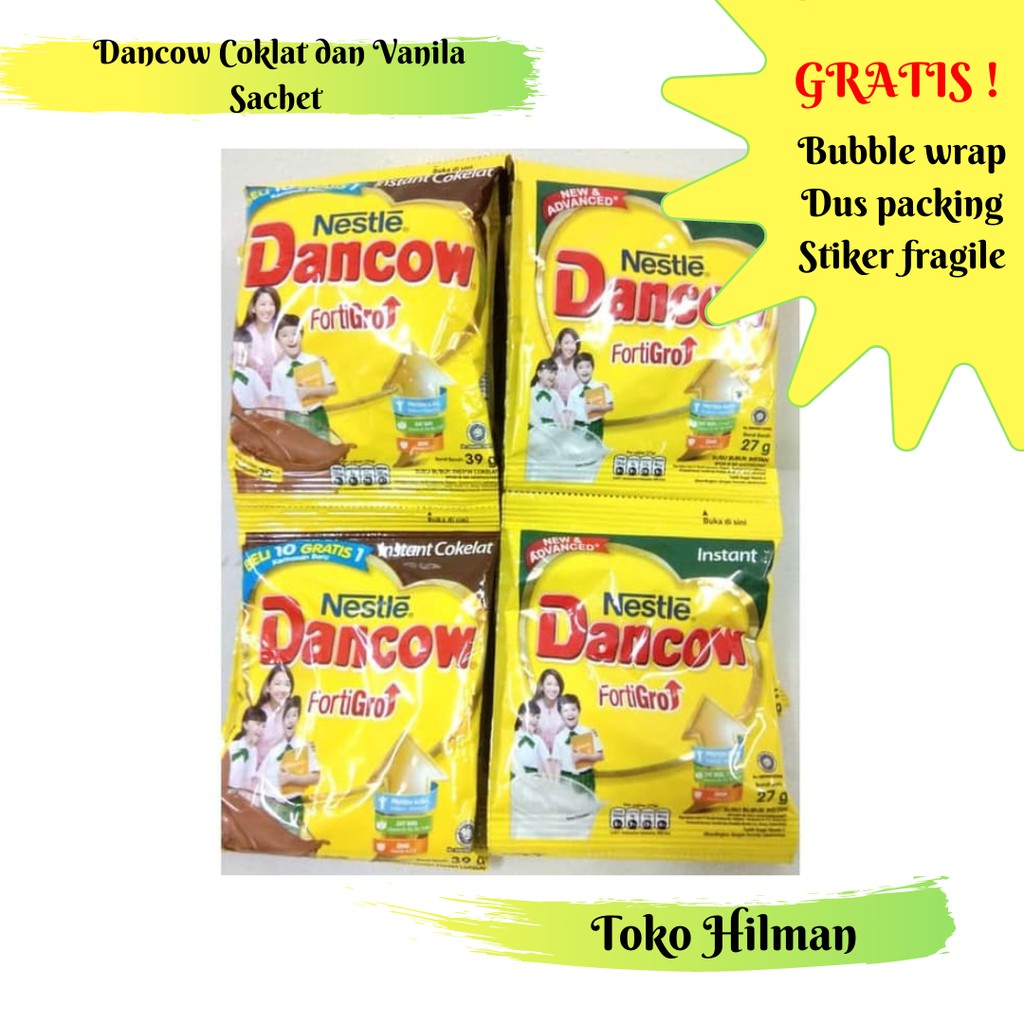 

Susu Dancow FortiGro Instan Coklat dan Vanila 30g Sachet/Renceng