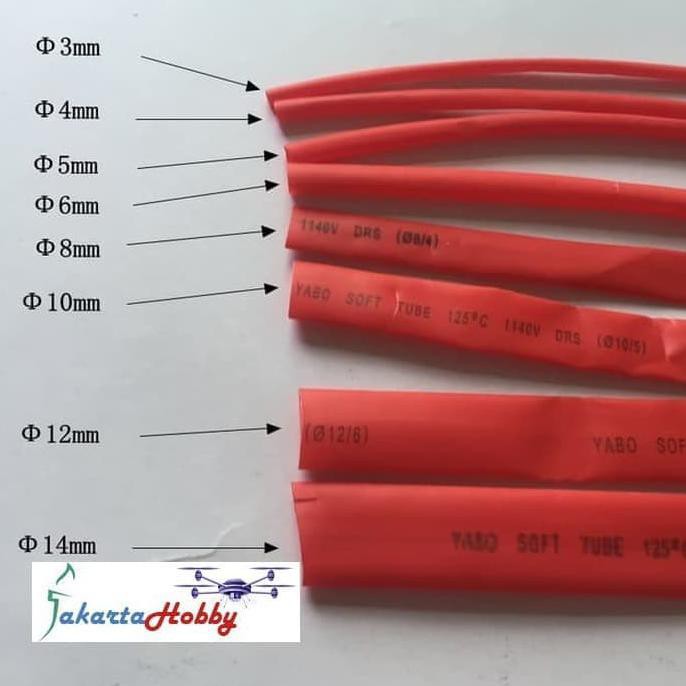 Heat Shrink Kabel Selongsong Bakar 5Mm Merah