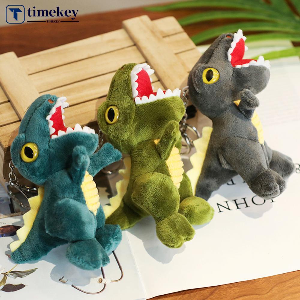 Timekey Gantungan Kunci Boneka Plush Dinosaurus Tyrannosaurus Mini 14cm A3D5