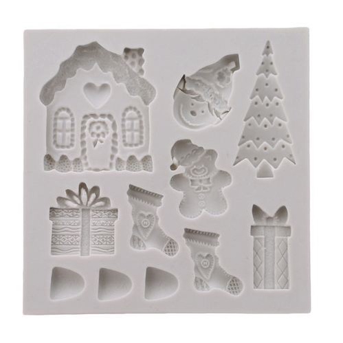 3D Silicon Mold Fondant Cake Decoration - December Gift