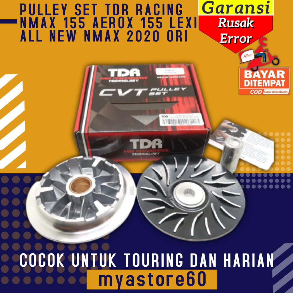 PULLEY SET TDR RACING SPAREPART YAMAHA NMAX 155 AEROX 155 LEXI ALL NEW NMAX 2020 2021 ORI