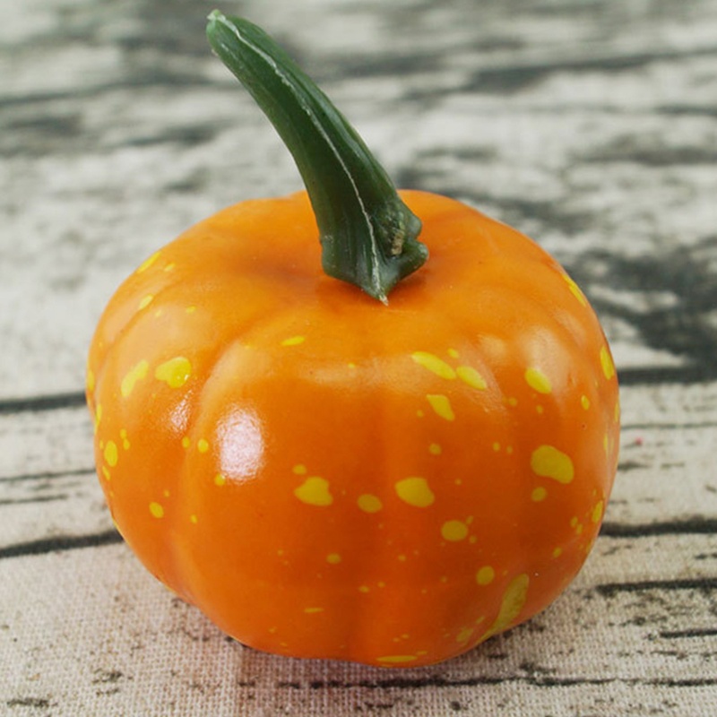 16pcs Labu Mini Buatan Untuk Halloween Thanksgiving