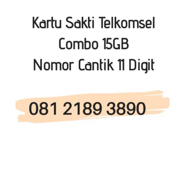 Ready Spesial Kartu Sakti Telkomsel 11 digit Nomor Cantik Murah