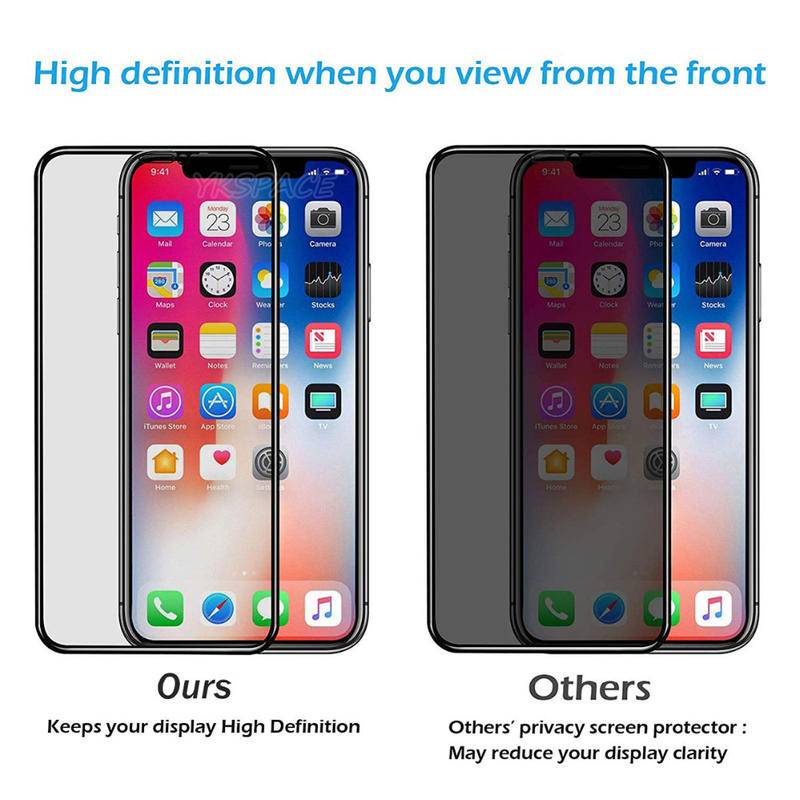 15D Curved edge to edge Full Cover Privacy Screen Protector For IPhone 11 12 Pro Max Mini  7 8 Plus X XS Max XR SE 2020 Anti Spy Glare Peep 3D Tempered Glass