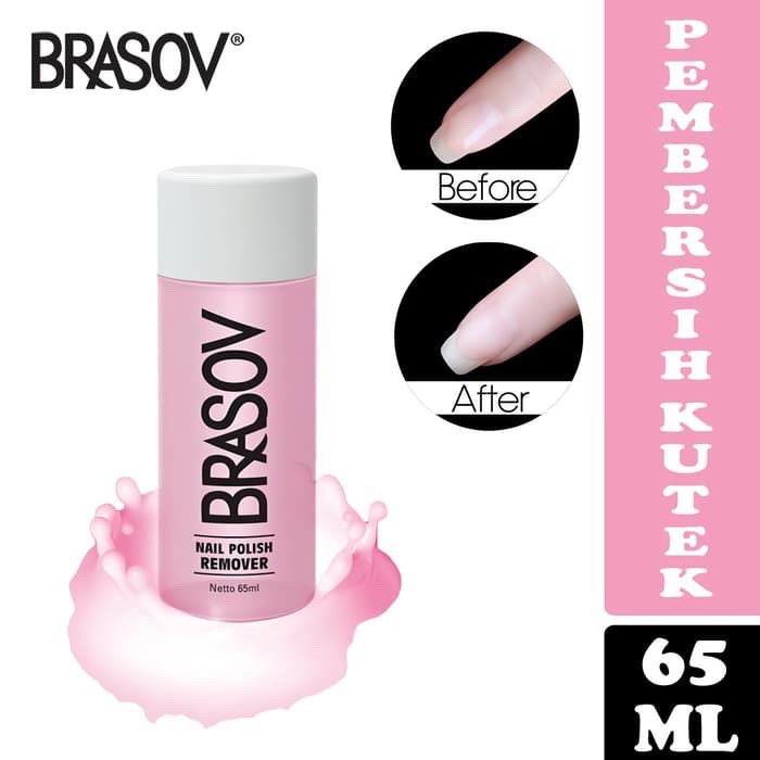 BRASOV Pembersih Kutek 65ml Remover Cat Kuku Penghapus Kutek Nail Polish Remove Kutex Wanita Halal