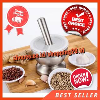 ADELSTEN 2 in 1, Mortar and pestel, Cobek dan Ulekan | Shopee Indonesia