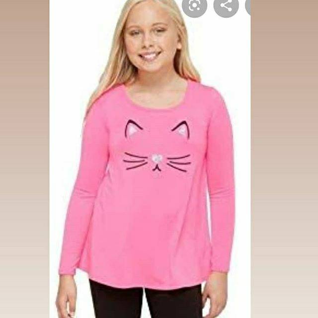 SALE Just#ce tee cat pink