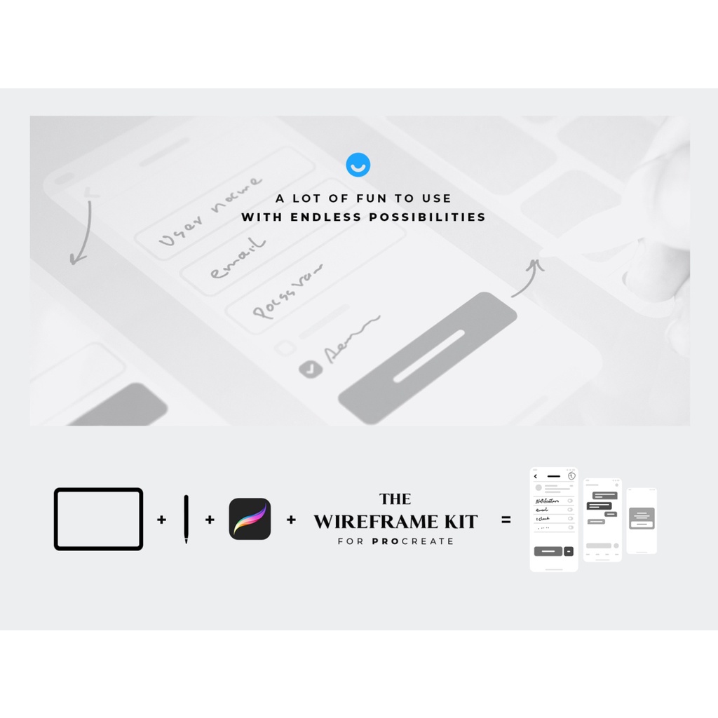 Procreate Brush - Tech Wireframe Kit UI Brand Stamp Brushses