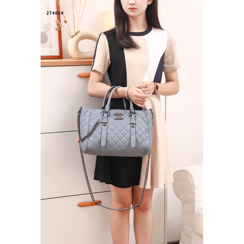 C Shoulder Bag with Gunmetal Hardware #27485