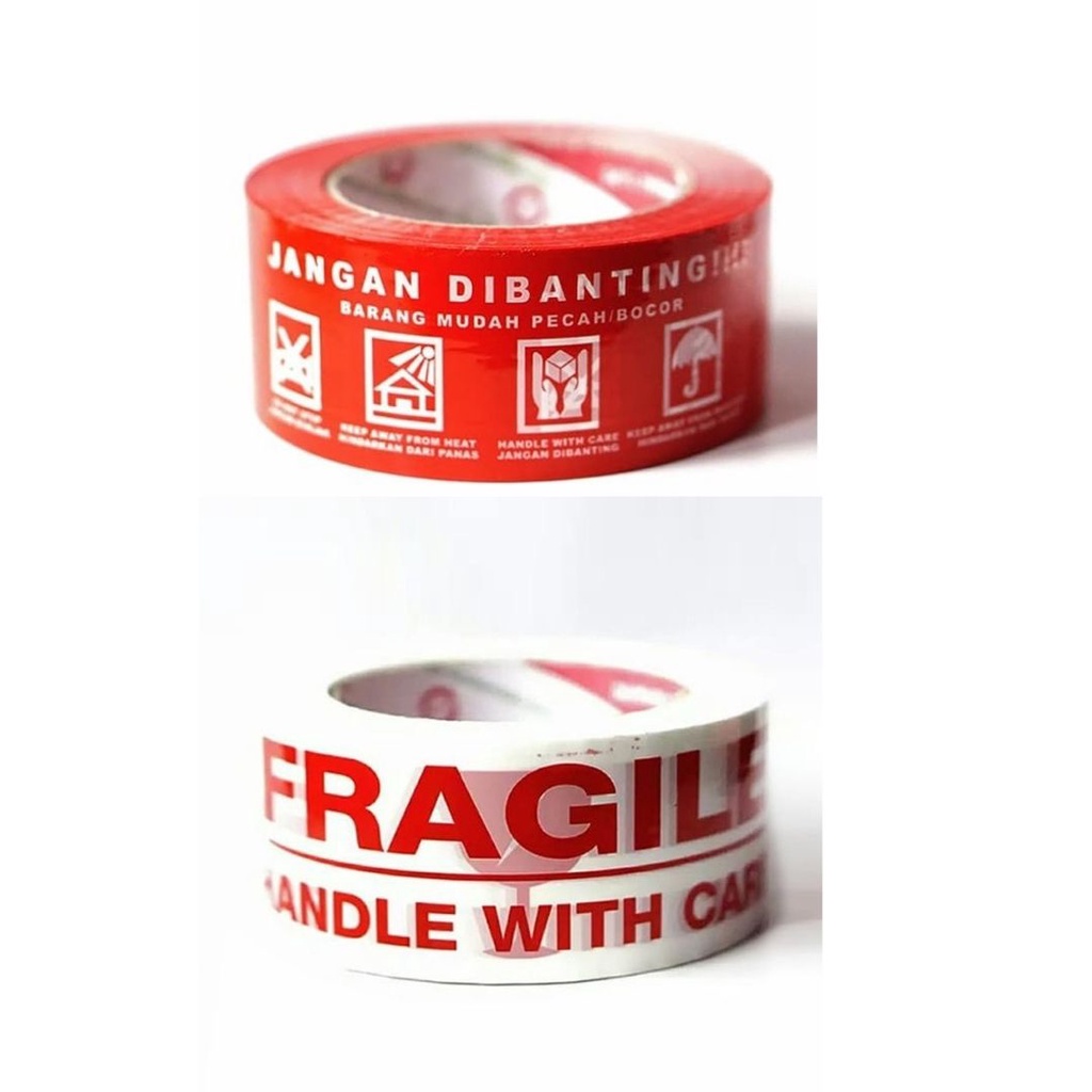 

Lakban Packing Fragile 48 mm X 72 Yard Ecer/Grosir