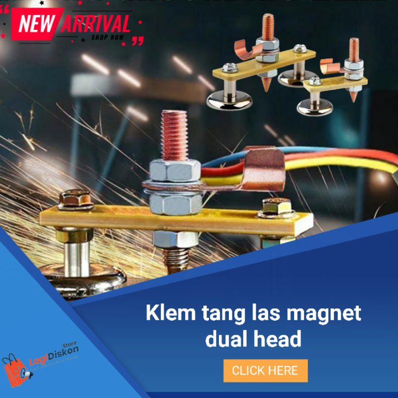 Klem las magnet KLEM TANG LAS MAGNET untuk Kabel Massa Mesin TRAVO Las Listrik Magnet Welding Ground