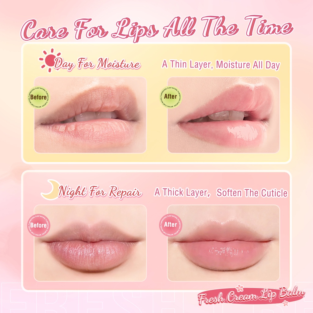 Pinkflash OhMyFresh Natural Cream Lip Balm Pinkflash Lasting Moist Soft Lips Moisturizing Menutrisi Bibir - L03#2