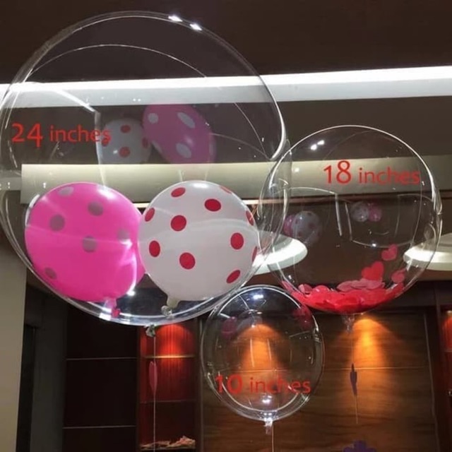 Balon transpran - balon pvc 10 18 24 36 inch - balon bobo - balon bening besar - dekorasi ulng tahun