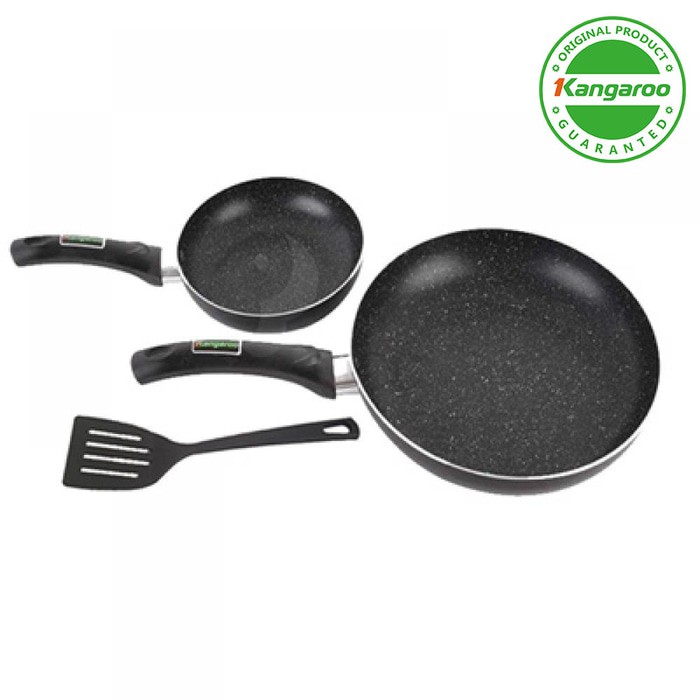 Kangaroo Alumunium Frypan KG-916 18/26cm FREE Spatula