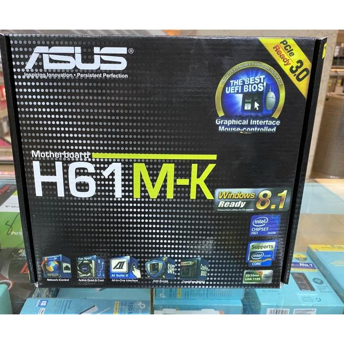 Komponen Komputer Motherboard Asus H61 Mk Lga 1155