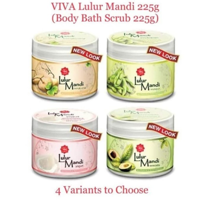 Viva Lulur Mandi Avocado | Soybean | Bengkuang | Yoghurt 225gr BPOM Halal