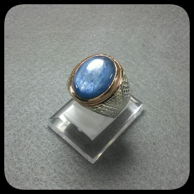 BATU PERMATA BLUE SHAPPIRE AUSTRALIA ASLI NATURAL FREE RING + KOTAK CINCIN