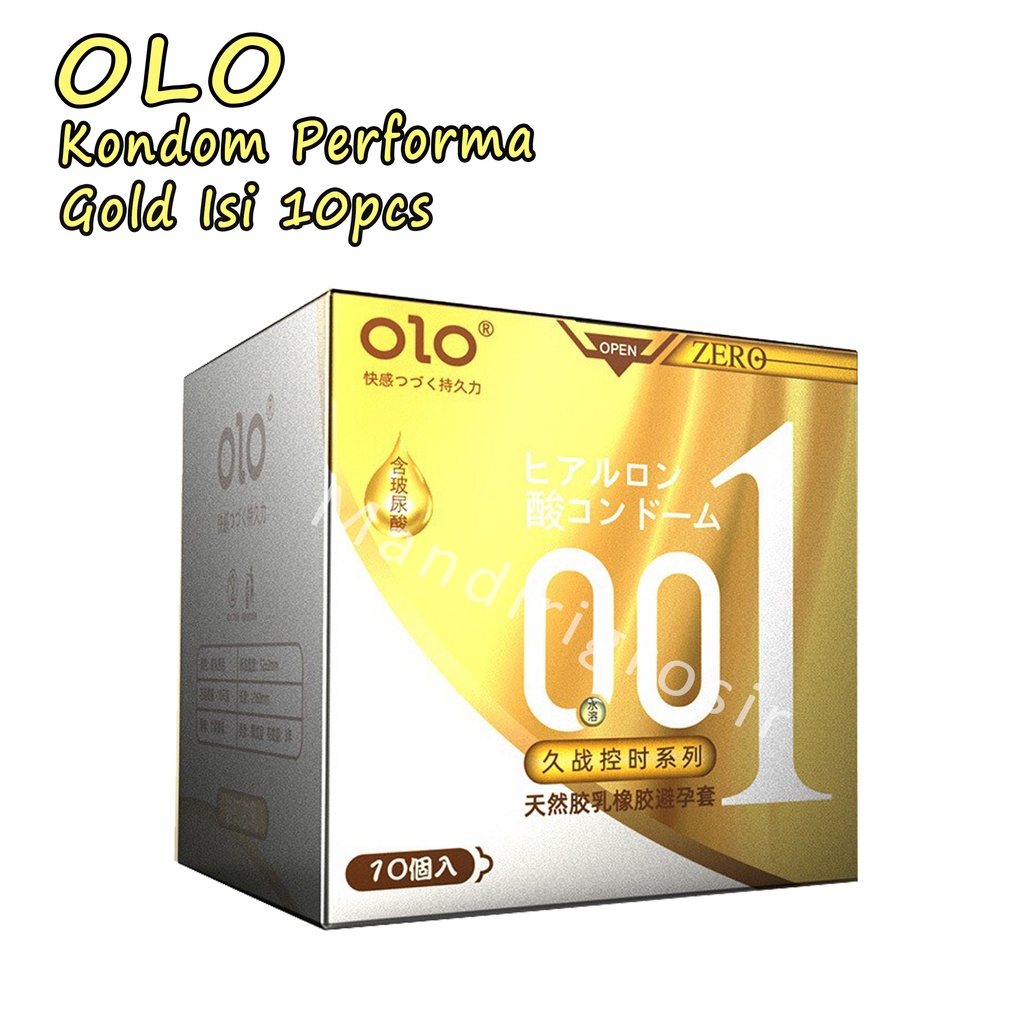 Condom Olo gold * Kondom performa * Kondom Tipis 0.01 * 1box 10pcs