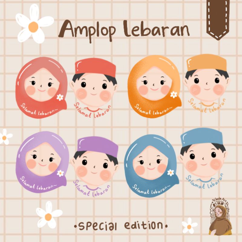 

Amplop Lebaran 3D BESAR Karakter Lucu Unik Isi 8 Pcs