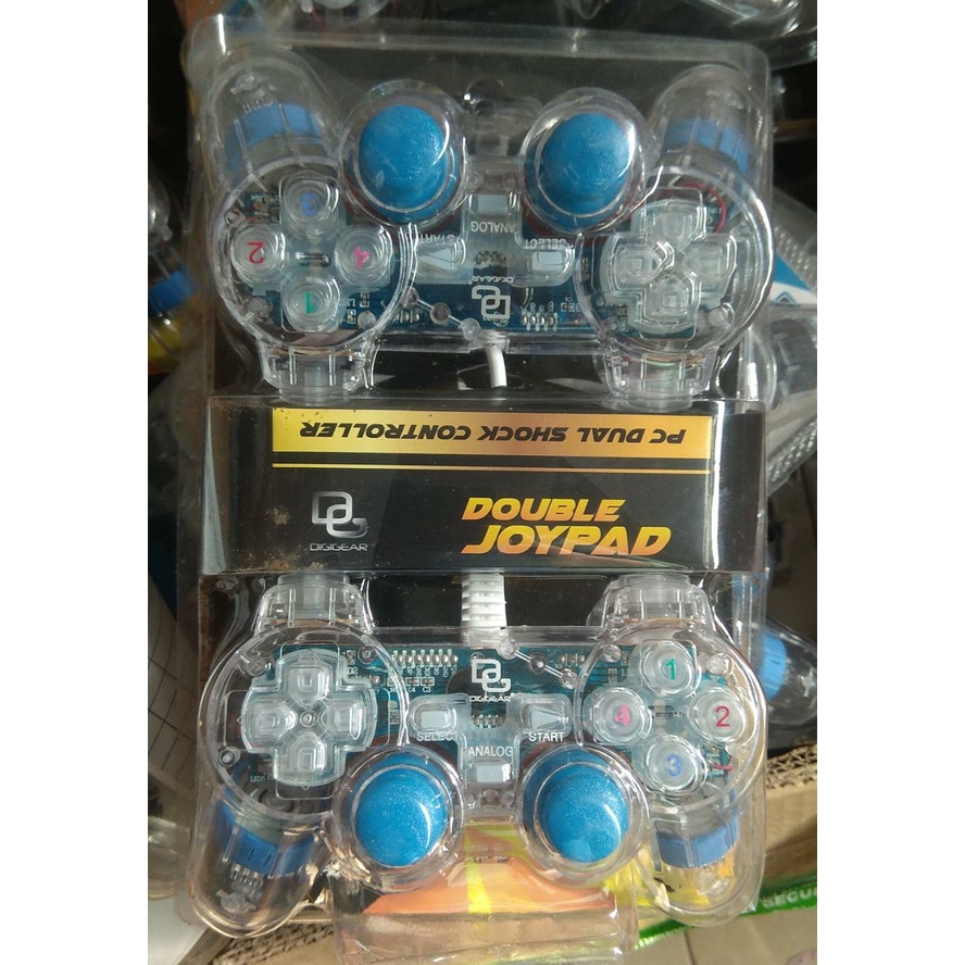 GAMEPAD USB DOBLE TRANSPARAN -GAMEPAD DOBLE TRANSPARAN USB / STICK PC / STICK LAPTOP/ JOYSTICK