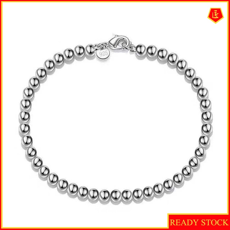 [Ready Stock]Fashion Silver Hollow Bead Bracelet Simple Personality