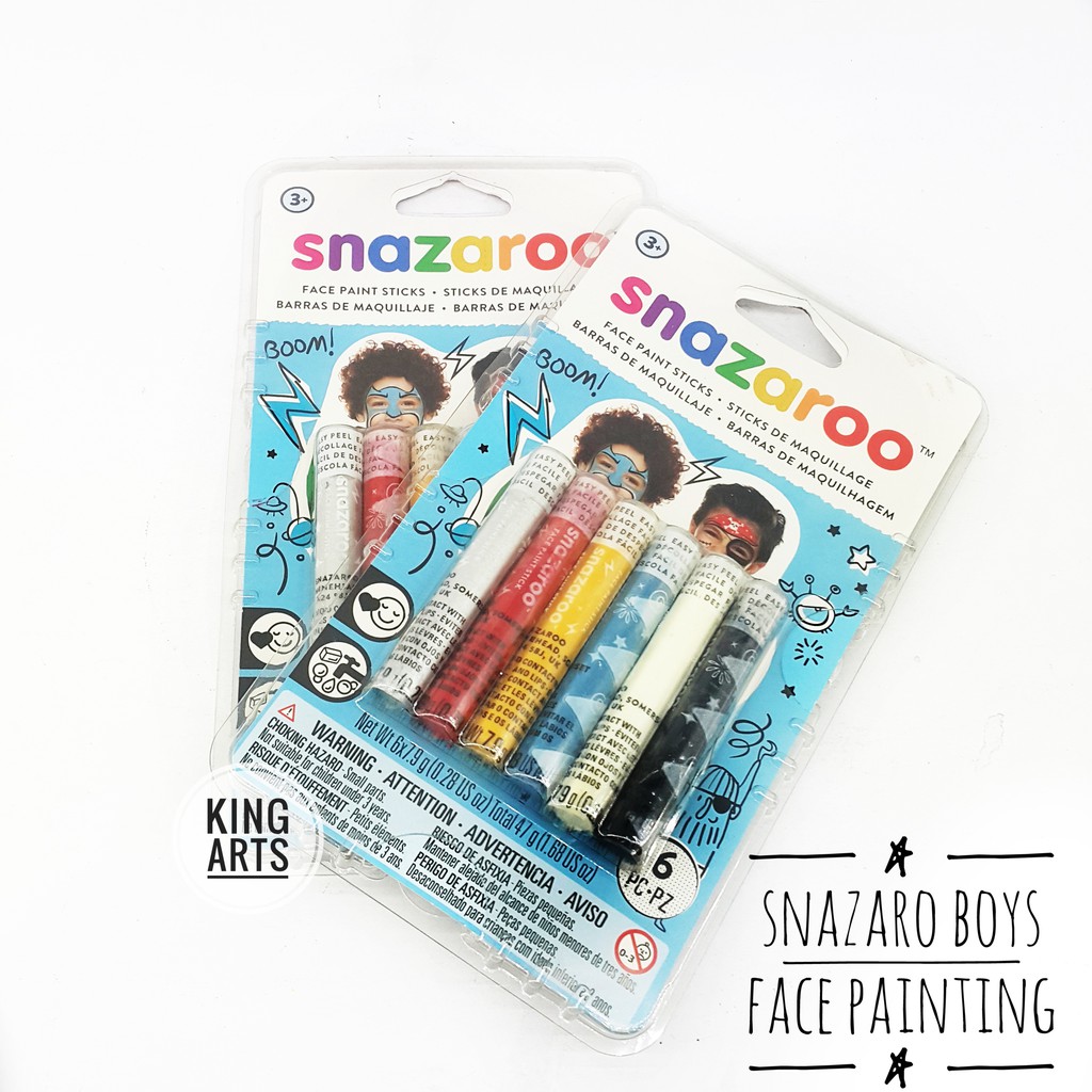 

Cat Muka dan Cat Badan Snazaroo Boys Sticks Face Painting