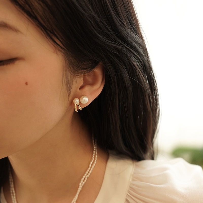 Anting Mutiara Gaya Korea aksesoris wanita earrings