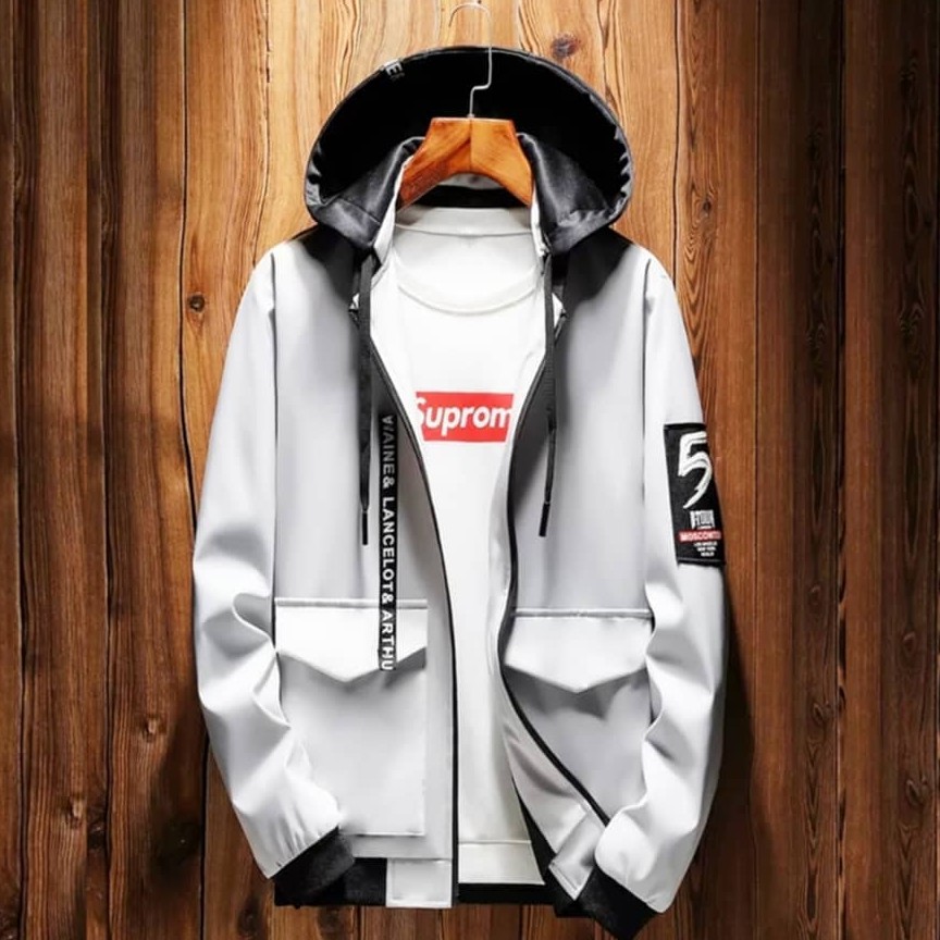 Jaket Pria Five Jacket Zipper Hodie Fleece