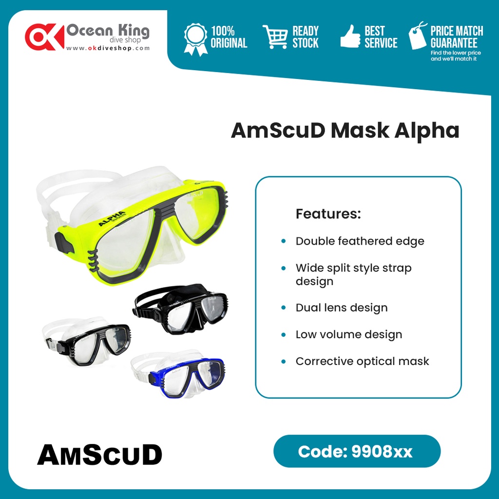 MASK AMSCUD ALPHA/ MASKER DIVING AMSCUD