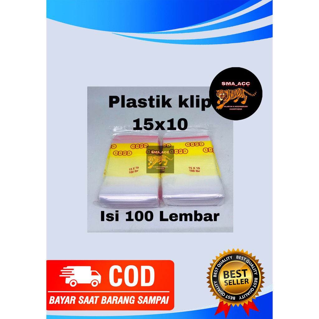 Plastik Klip Ukuran 15x10 Isi 100 Lembar