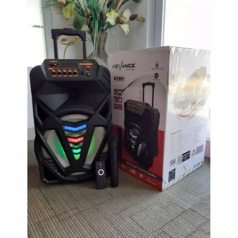 Speaker aktif portable advance k1201 12inci bluetooth + mic wireless