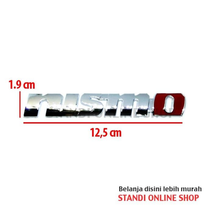 Emblem Mobil Belakang 3D Logo Sticker Nismo Aluminium Chrome Murah