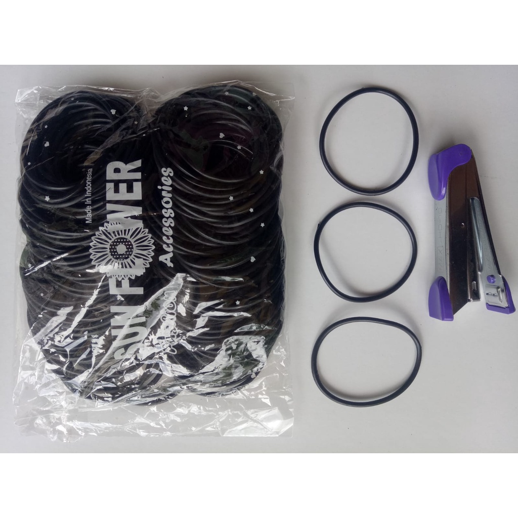 Gelang karet Hitam sunflower isi 144