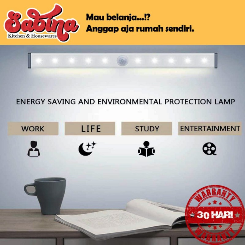 Lampu Gantung LED Baca Kerja Motion Sensor Wireless USB Rechargeable
