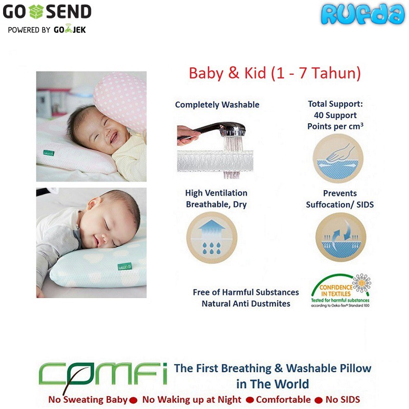 Comfi A Breathing Pillow Baby and Kid Usia 1-7 Tahun Bantal Bernafas