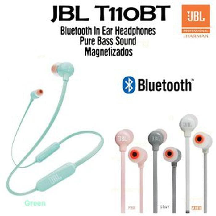 Original JBL T110BT Wireless Headset Bluetooth Earphone No Box - White