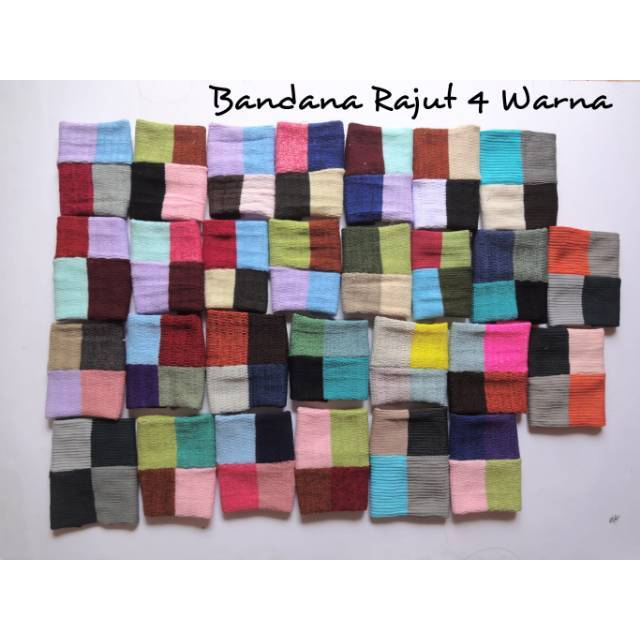 BANDANA RAJUT 4 WARNA