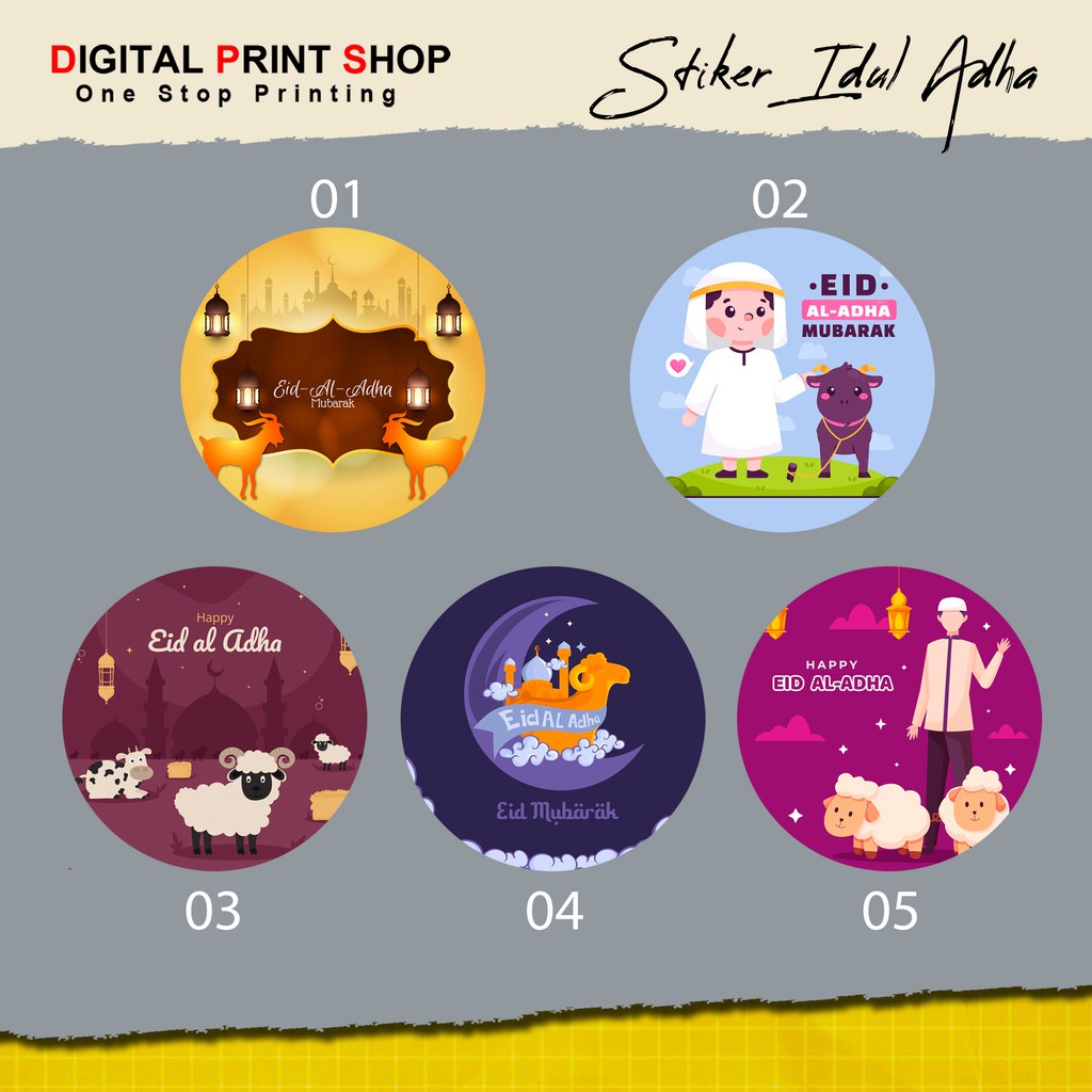 

Stiker cutting idul adha ukuran Diameter 5x5cm